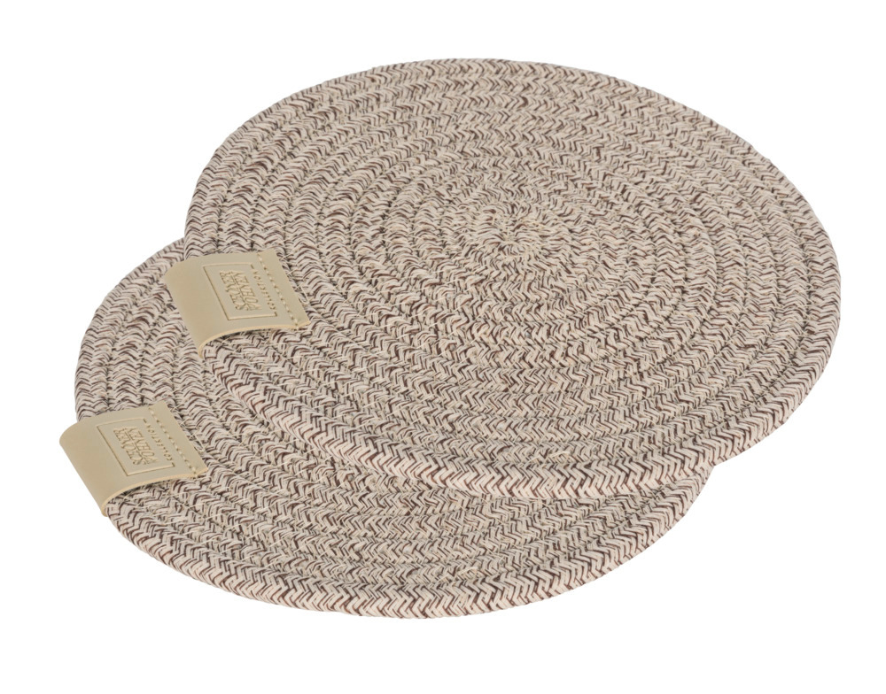 Onderzetter Mod. Svea, beige, kunststof, Ø20x1 cm