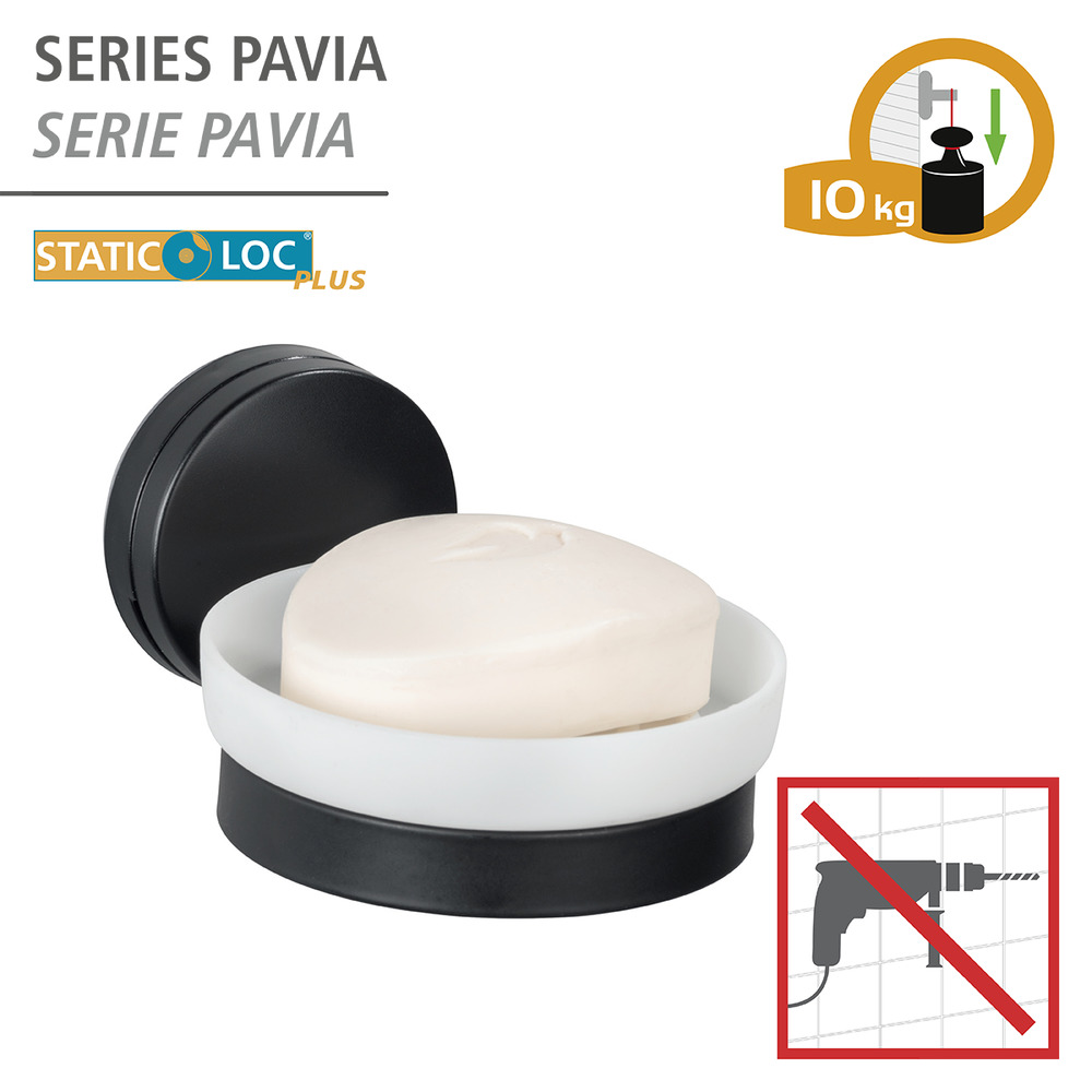 Static-Loc® Plus Zeepbakje Pavia Zwart