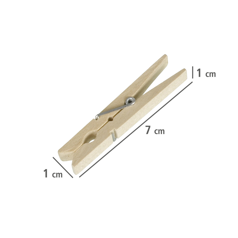 Houten wasknijpers, 50 stuks