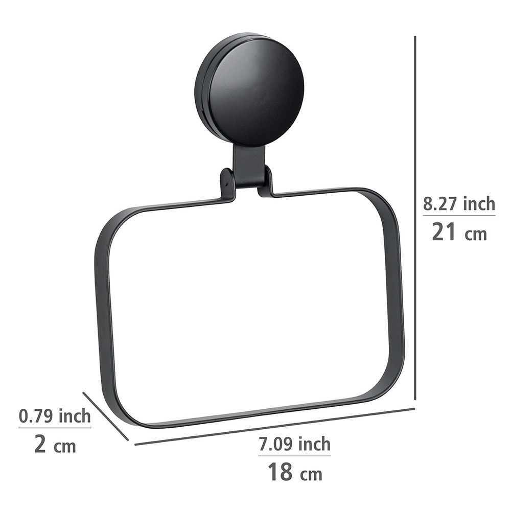 Static-Loc® Plus handdoekring Pavia Zwart