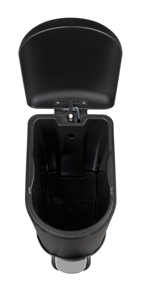 Pedaalemmer Mod. Lara, 10L, zwart, metaal, kunststof, 31x39x18 cm