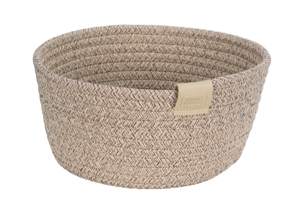 Broodmand Mod. Svea, beige, polyester, Ø 24x11 cm