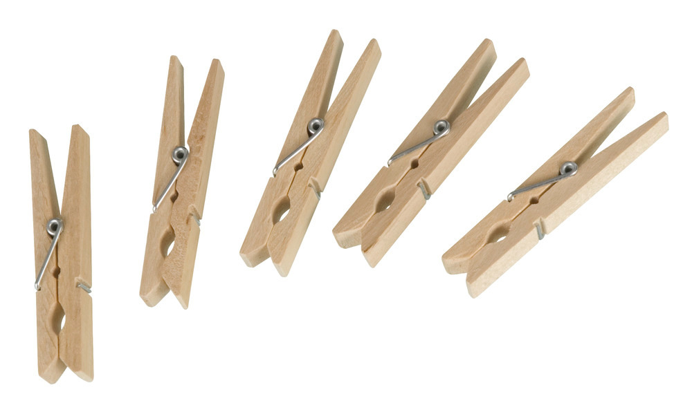 Houten wasknijpers, 50 stuks