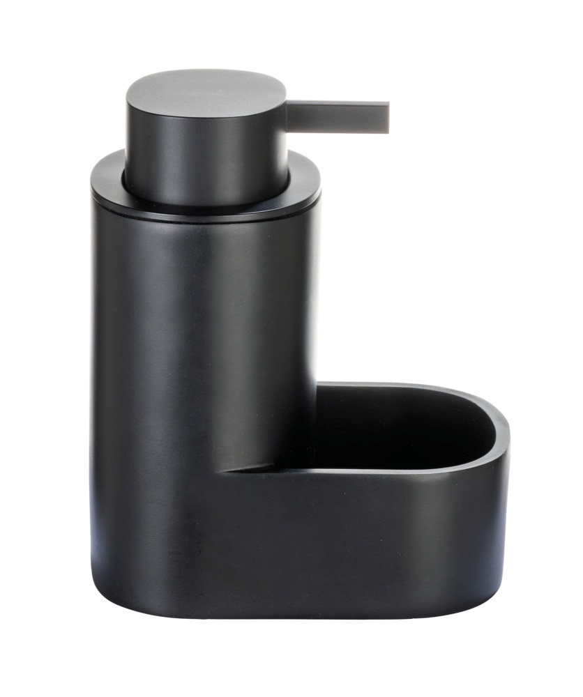 Zeepdispenser Mod. Shila, zwart, polyresin, 0,4 l, 12,5x15,5x9 cm