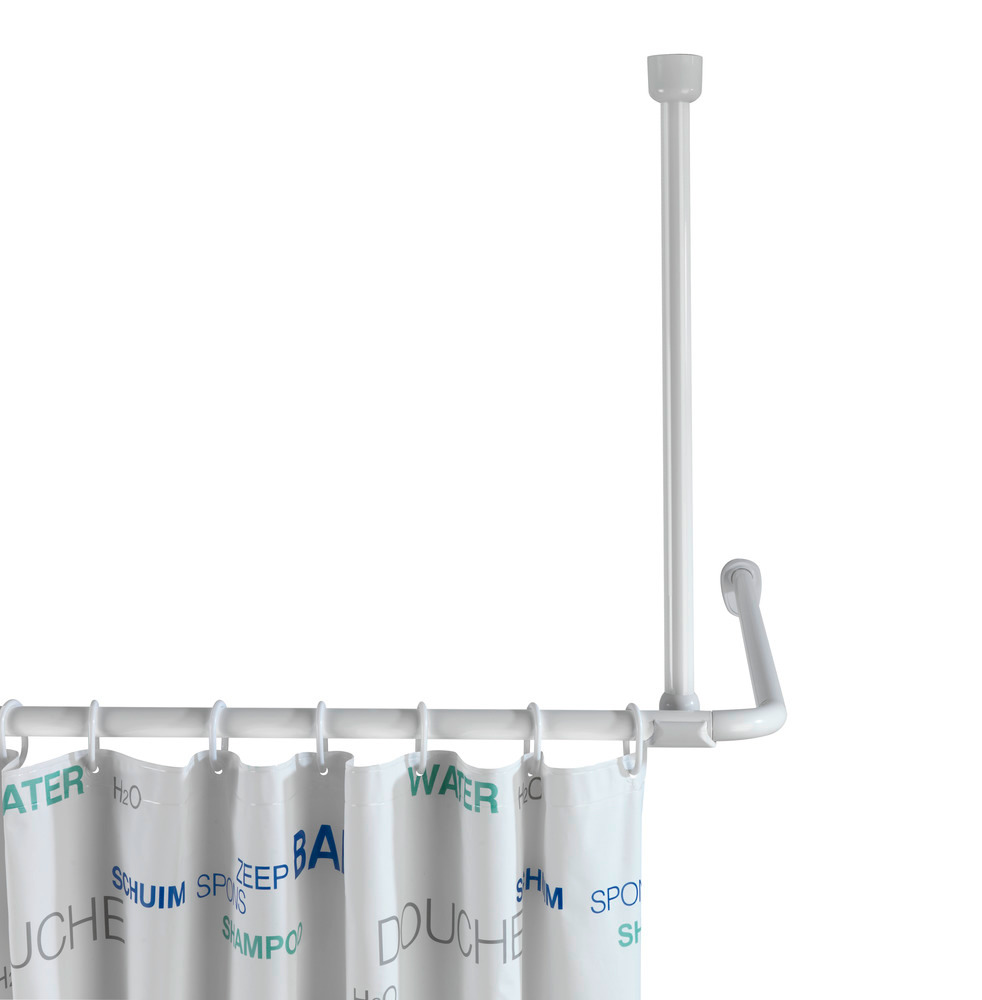 Plafondsteun voor douchestang wit 57 cm