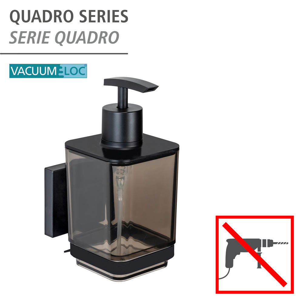 Vacuum-Loc® zeepdispenser Quadro Zwart