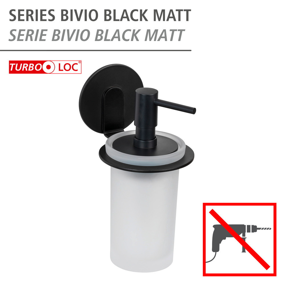 Turbo-Loc® zeepdispenser Bivio zwart mat