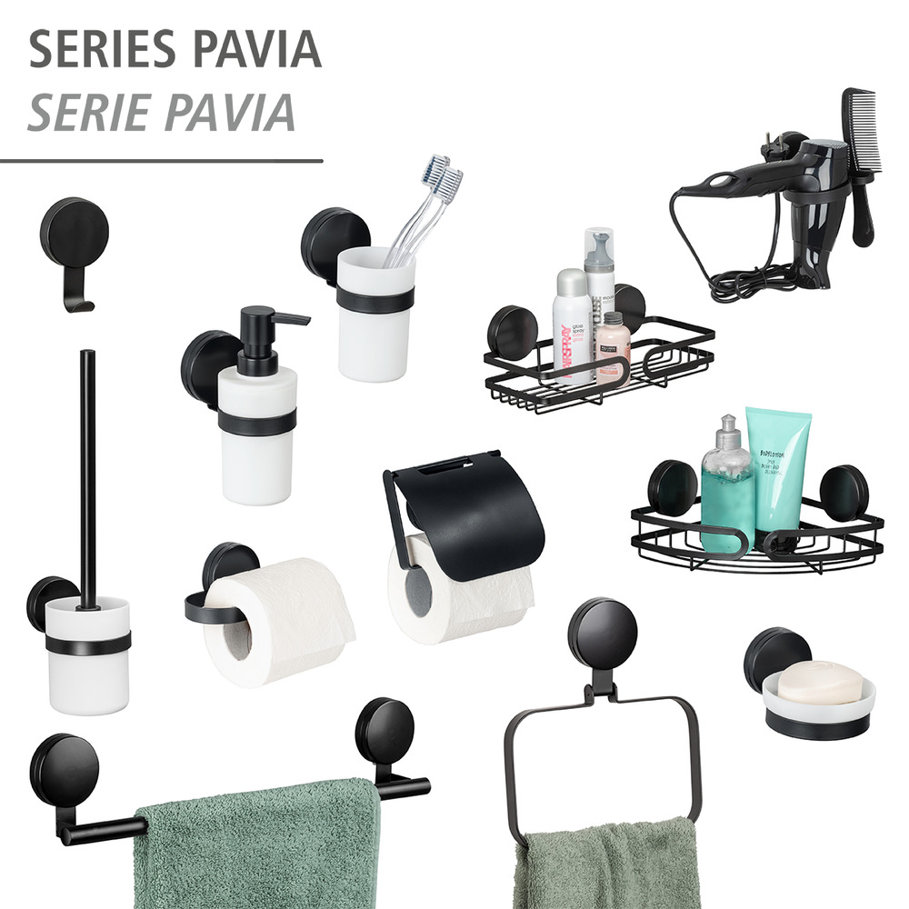 Static-Loc® Plus wandhaak Pavia zwart set van 2