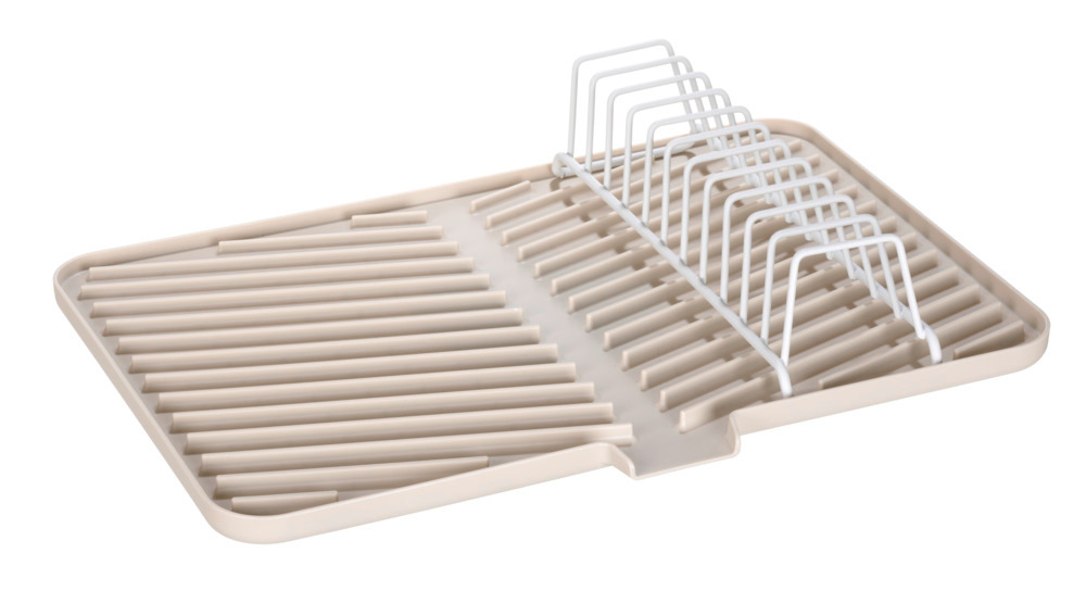 Afdruiprek Mod. Ariana, beige, kunststof, metaal, 43x8x31 cm