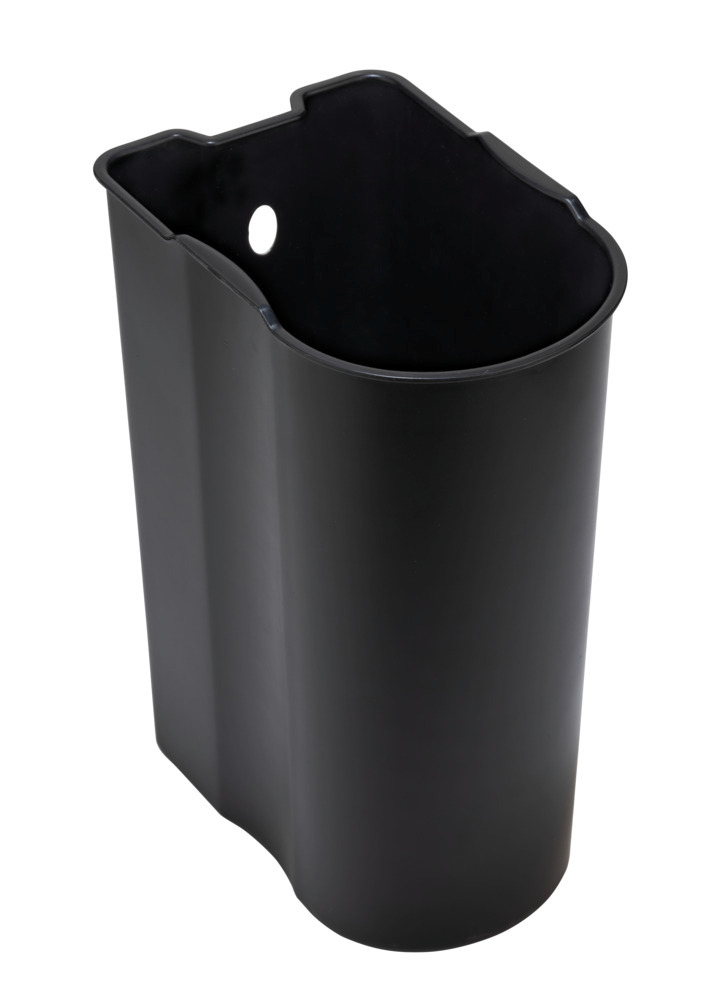 Pedaalemmer Mod. Lara 10L, wit/zwart, metaal/kunststof, 31x39x18 cm