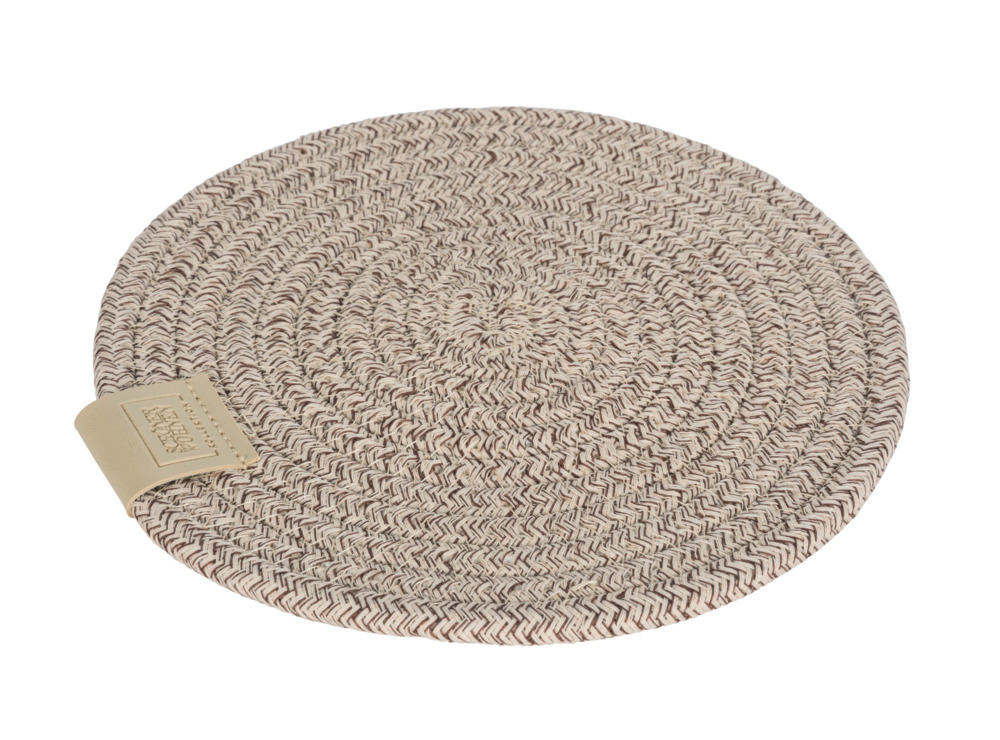 Onderzetter Mod. Svea, beige, kunststof, Ø20x1 cm