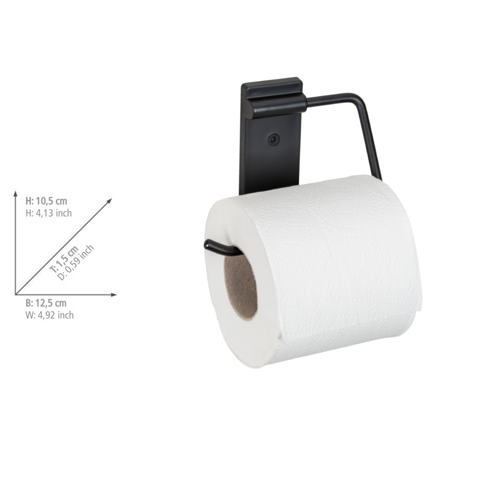 Toiletrolhouder Basic Zwart