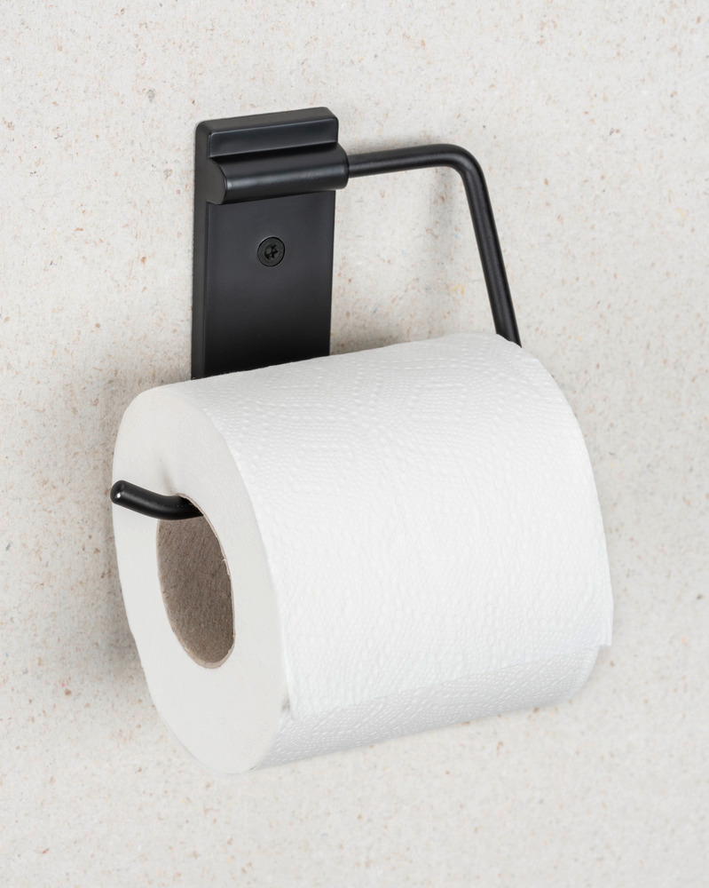 Toiletrolhouder Basic Zwart