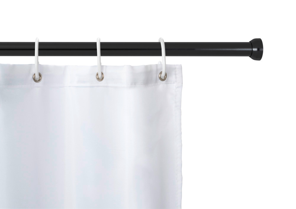 Telescopische douchestang zwart 70 - 115 cm