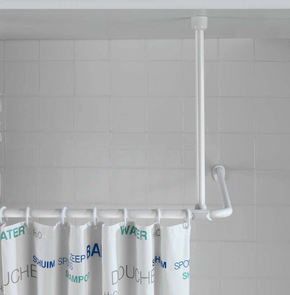 Plafondsteun voor douchestang wit 57 cm