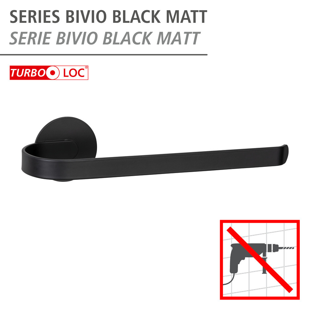 Turbo-Loc® handdoekrek Bivio Zwart mat