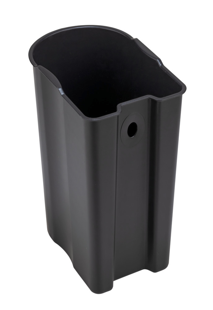 Pedaalemmer Mod. Lara 10L, wit/zwart, metaal/kunststof, 31x39x18 cm