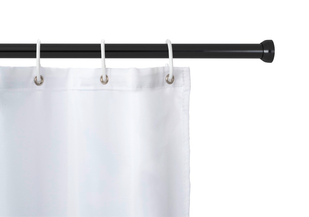 Telescopische douchestang zwart 110 - 185 cm