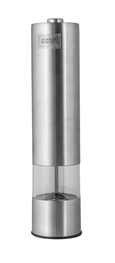 Peper- en zoutmolen Mod. Mikela, zilver, keramiek, Ø5x23 cm